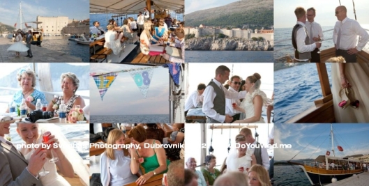 Wedding in Dubrovnik, after ceremony boat ride