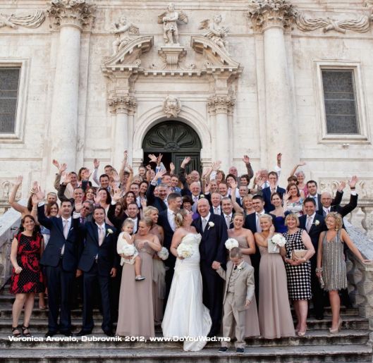 Wedding Photogaprhy in fron of St. Blaise Church in Dubrovnik